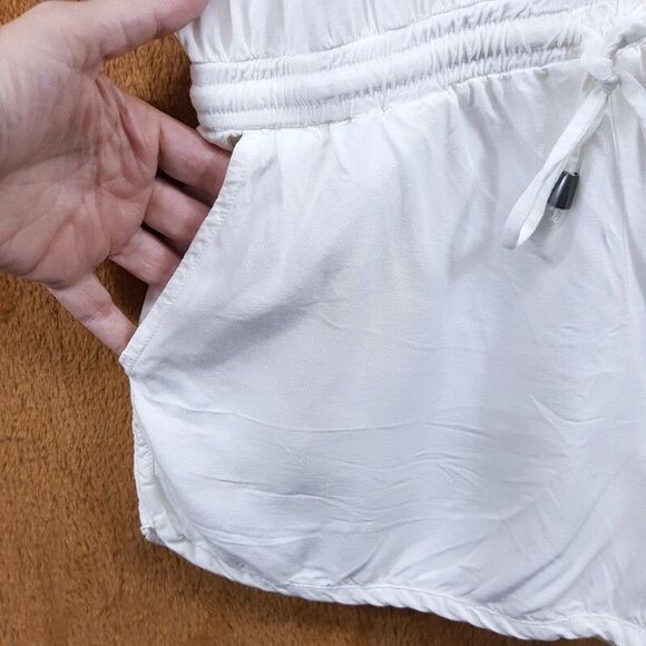 SPLENDID Romper Womens Small White Pull On Racerback Tank Drawstring Shorts - Picture 3 of 7